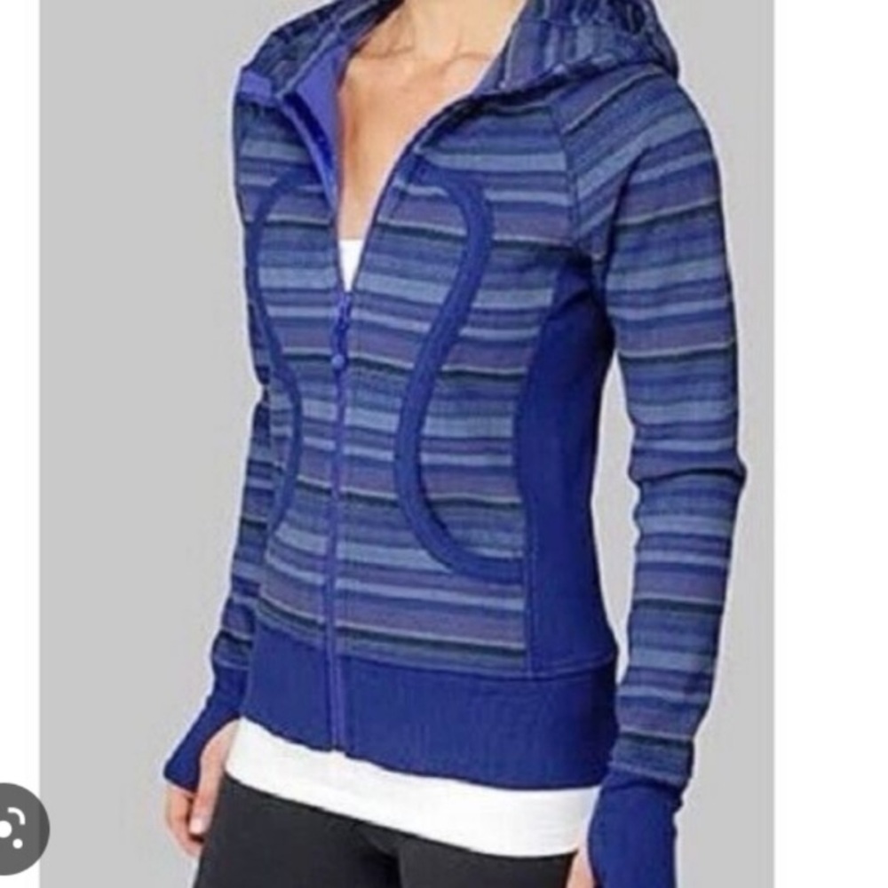 Lululemon Scuba Hoodie Wish Blue Poncho Stripe
